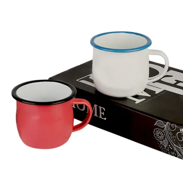 12oz Cup Enamelware Coffee Mug in Oven in Dishwasher
