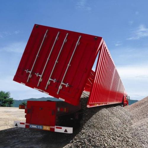 Most Popular 60t Side Dump Semi Trailer with 3 Axles