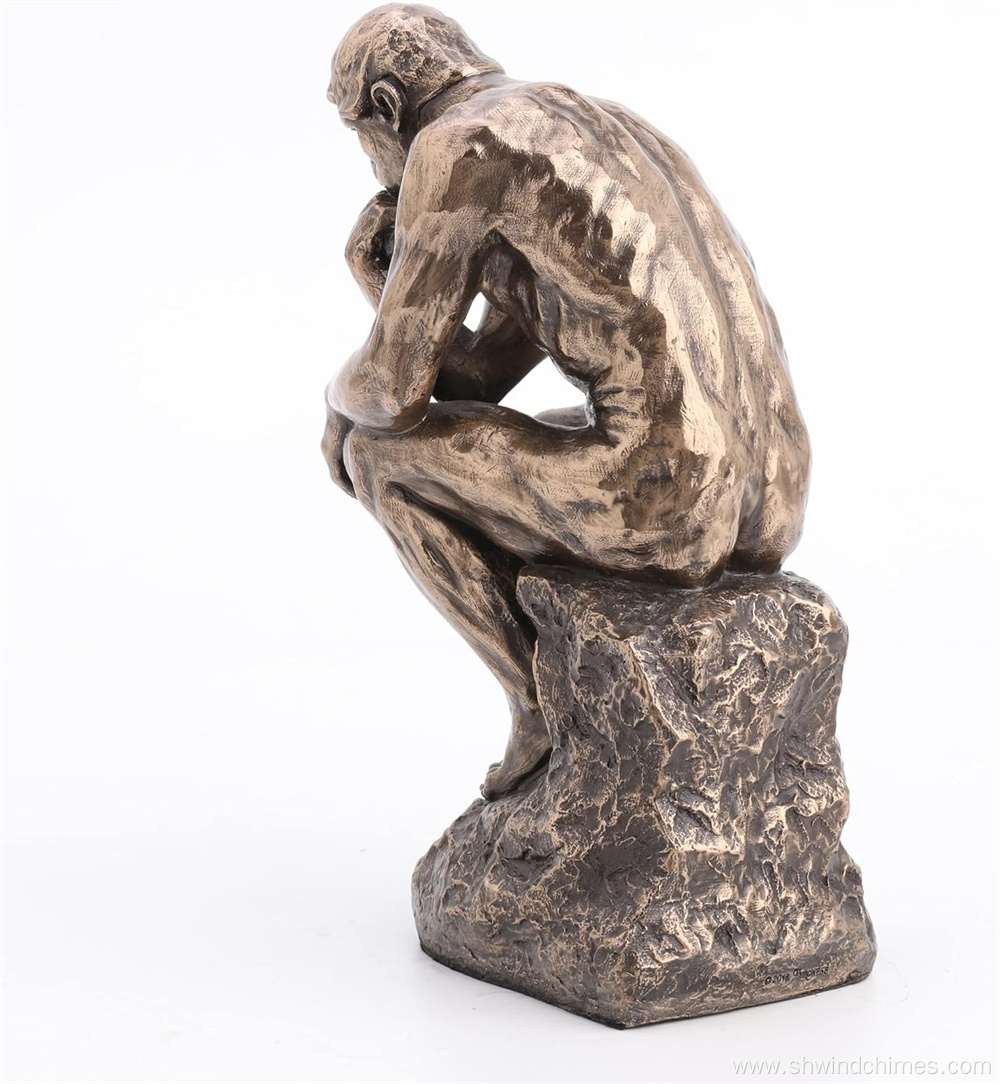 Rodin's The Thinker Cast Resin Statue with Bronze Finish