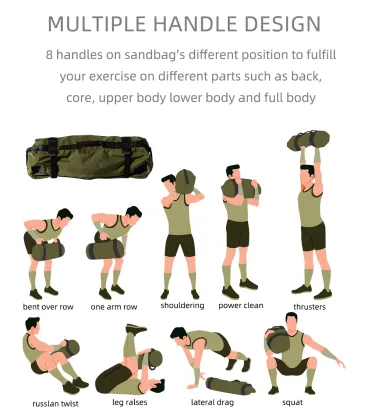 Professional Grade 1000D Nylon Cordura Weight Lifting Sandbag for Fitness and Exercise