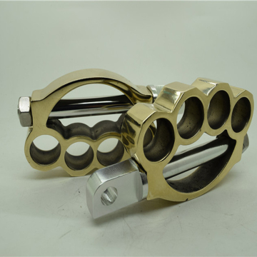 Brass Footrests for Cafe Racer Motorcycle 'Brass-Knucks' Foot Pegs