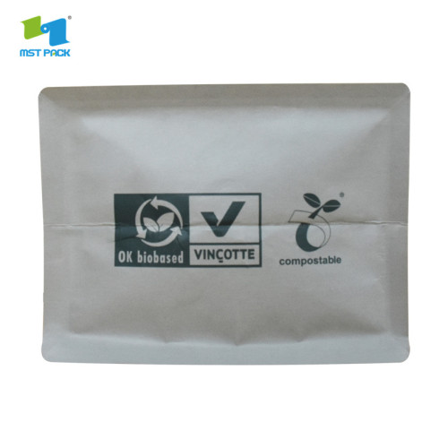 Flat bottom tea sealable pouches printing