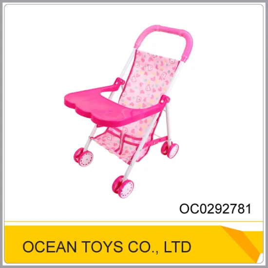 Pretend plastic pink color toy stroller OC0292781