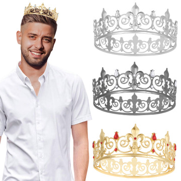 Χονδρικό μεταλλικό rhinestone Hollow Out Crown for Men