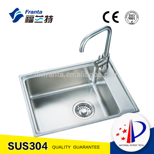 Above Counter Chinese Steel Single Bowl Sink, High Quality Above
