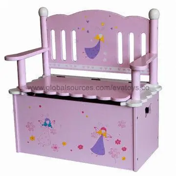 Multifunction wooden toy box with cute printing/storage box/wooden toy box/toy box, eco-friendly