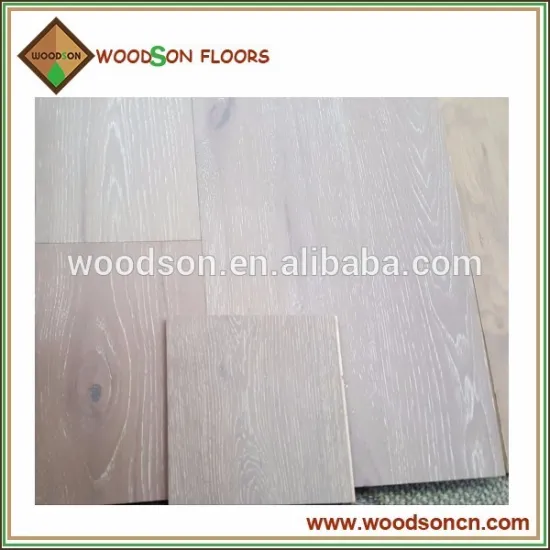 Quality Wide Grey White Oak Engineered Hardwood Flooring