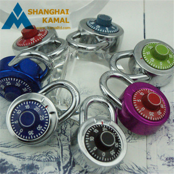 Round shaped digital combination locks, school resetable combination padlock