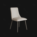 Upholstered Dining Chair with Sleek Metal Legs