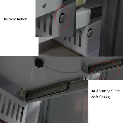 Folding Ironing Board Cabinet with Storage and Hardware