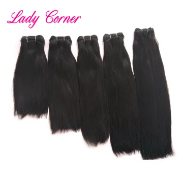 Cuticles aligned unprocessed raw virgin bulk human hair, 14A Vietnamese double drawn human hair bundles