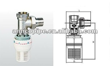 brass angle constant temperature valve for radiator