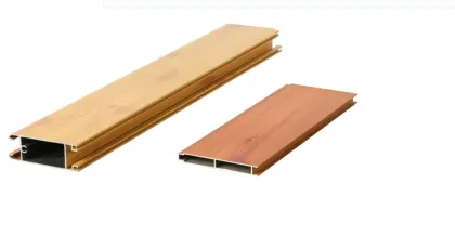 Wood grain aluminum profiles for windows and doors