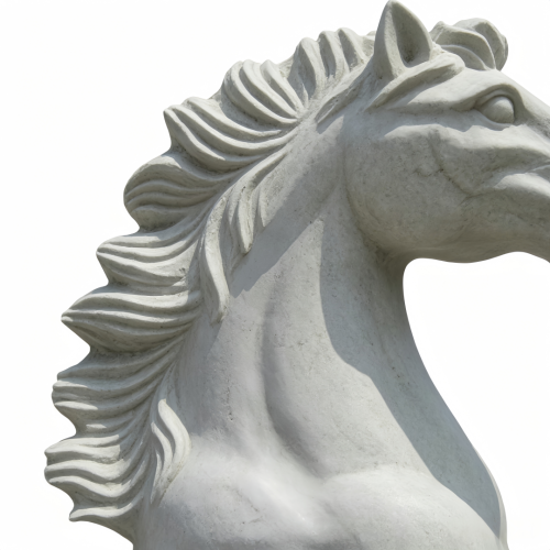 Classic White Marble Animal Sculpture for Courtyard