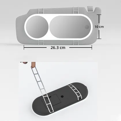 Customize Logo Lumineux Maquillage Miroir: LED Makeup Mirror for Car