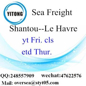 Porto de Shantou LCL consolidação de Le Havre