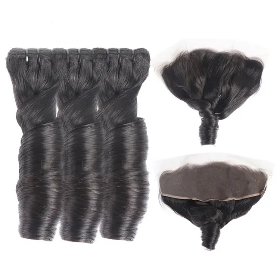 100 Virgin Human Hair Spring Curls Weave Twist Hair Extension And Frontal Closure Spring Curl Style