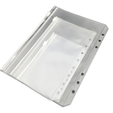 PVC Zipper Office School Storage Bag for Loose-leaf Notebooks A5 A6 A7