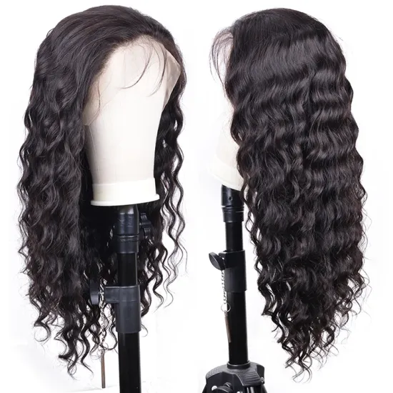 180 density 100% brazilian virgin cuticle aligned hair wig vendors loose wave hd lace frontal wig human hair loose deep wave wig
