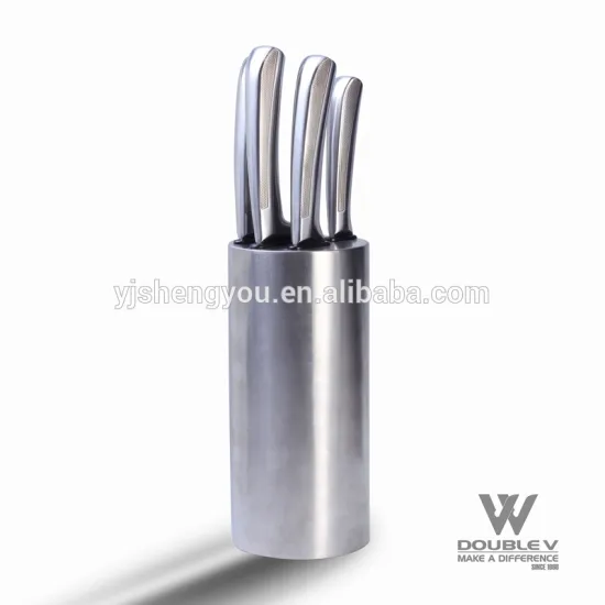 5pc steel head knife set with pom handle and best price