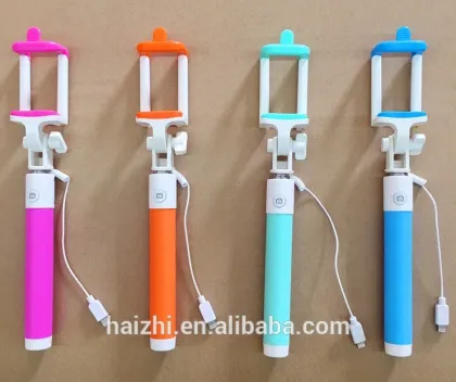 Factory sale Selfie Stick Monopod With Connector Button Handle Monopod For iPhone 7 7 Plus