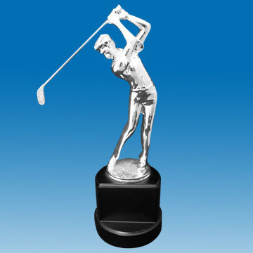 Golf Winner Award with Silver Plating, Customized Designs are Accepted