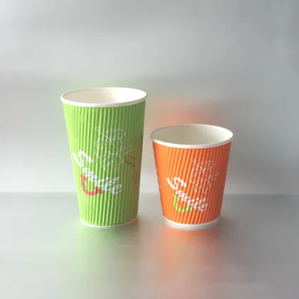 Red Ripple Disposable Coffee and Juice Cups