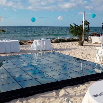 3D Magnetic LED Dance Floor: Mirror Party Stage Light Up C Tiles for Outdoor Wedding