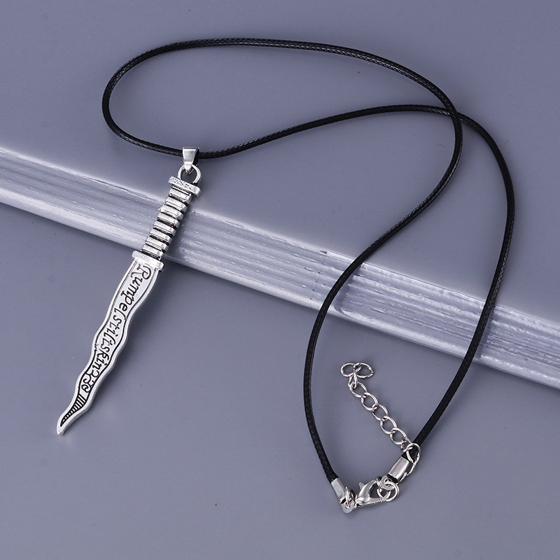 20pcs/lot Fashion Jewelry New Snow White Once Upon A Time Rumpelstiltskin Dagger Pendant Necklace,original factory supply