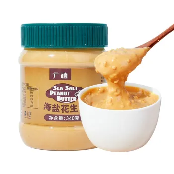 Guangxi Wholesale Pure Healthy Smooth Sea Salt Peanut Butter for Bubble Tea and Breads