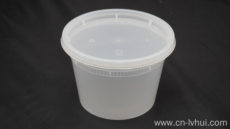 Disposable soup cup with Vented Plastic Lids