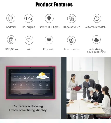 10.1inch Smart Android Tablet with POE Power for Conference Room Display Booking