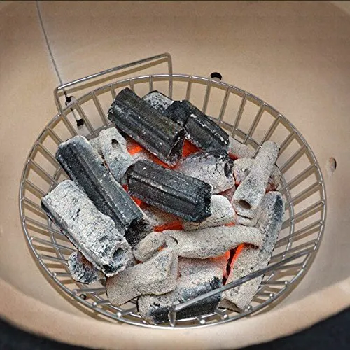 Stainless Steel Charcoal Fire Basket with Enhanced Airflow