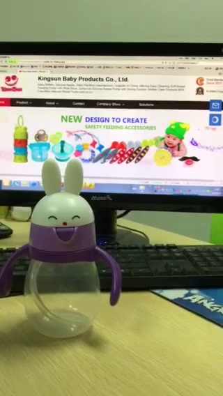 Adorable Animal-Themed Baby Water Bottle with Silicone Grip