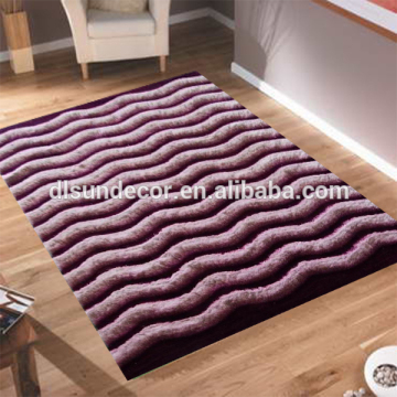 new design 100% polyester 3d shaggy area rug