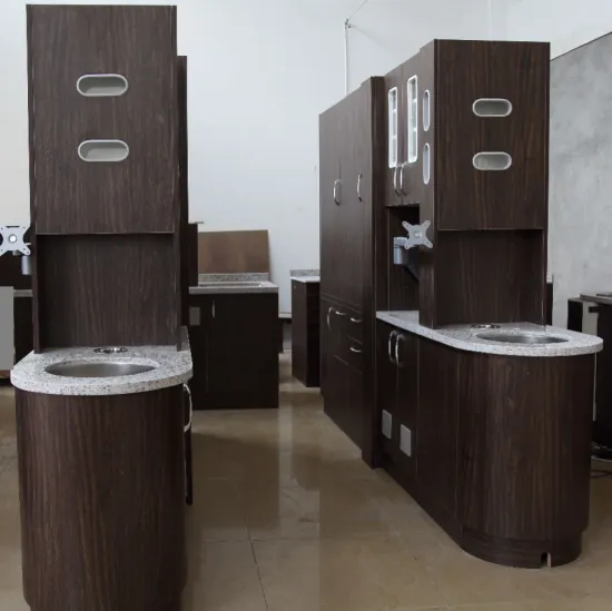 Center island clinic cabinet for salon