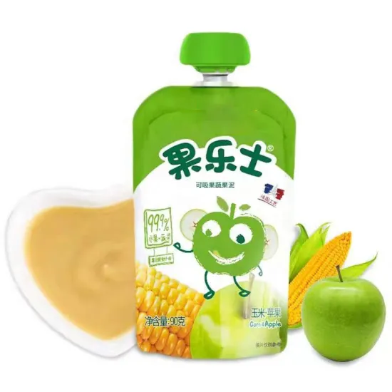 Custom Printed Squeeze Drink Baby Food Refill - BPA Free Reusable Eco Packaging