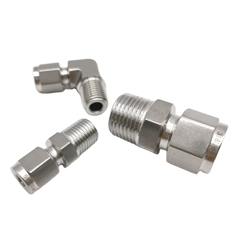 316L Stainless Steel Bellow Straight Compression Fitting Union Quick Connect Accessories for Plumbing Applications