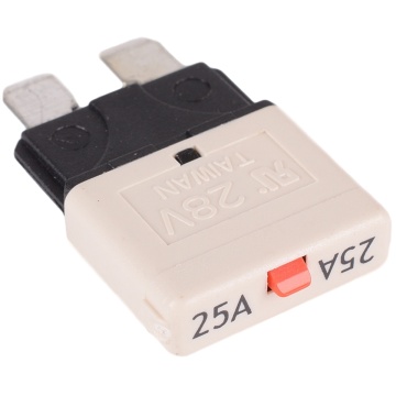 Bajutu: 12V-28V DC 25A ATC Circuit Butle Blade Fuse Fuse Rally Marine Rally ATC Fuse untuk Bot Marine RV Yacht Battery Trailer