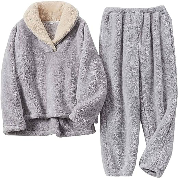 ชุดนอนขนแกะชุด fleece pajamas set