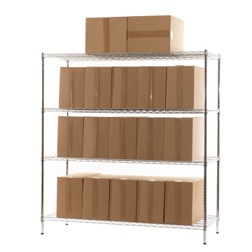 Heavy Duty Adjustable NSF Chrome 4-Tier Wire Shelving