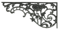 Metalowe dekoracyjne zakręty z kutego żelaza