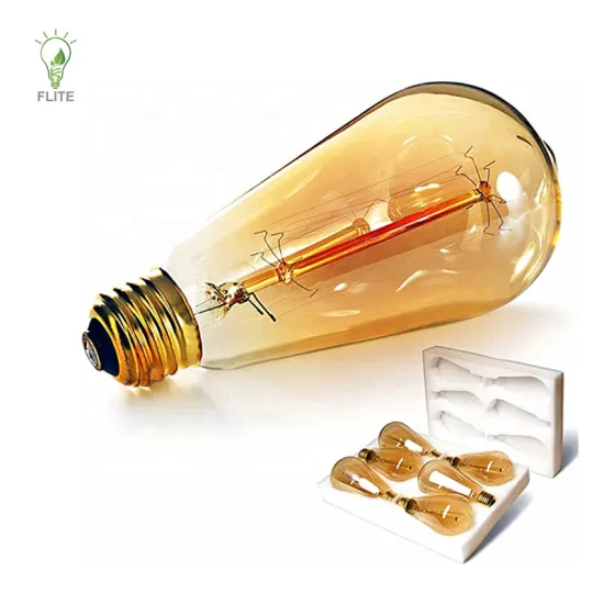 Edison ST40 ST64 7W Clear Glass Light Bulb - E12 Base, Brass, Outdoor Patio String Light