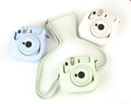 PU Leather Protective Case with Adjustable Straps for Fujifilm Instax Mini 12 Camera