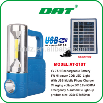 AT-210T high power solar emergency lighting with mobile charger