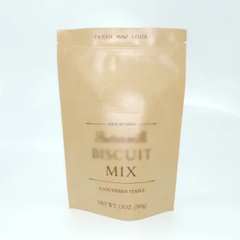 Biodegradable Kraft Paper Food Bag With Zipper