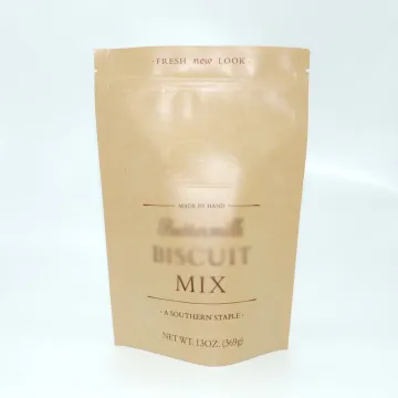 Biodegradable Kraft Paper Food Bag With Zipper