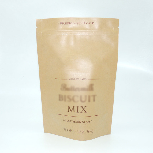 Biodegradable Kraft Paper Food Bag With Zipper