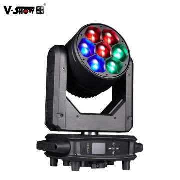 VSHOW R740L DMX Splash Lights - 7PCS 40w Beam Wash Zoom LED Stage Lighting RGBW 4in1 Moving Head (1pcs Available, Shipping from USA)