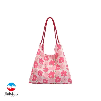 Korean Ins Style Floral Canvas Tote Bag